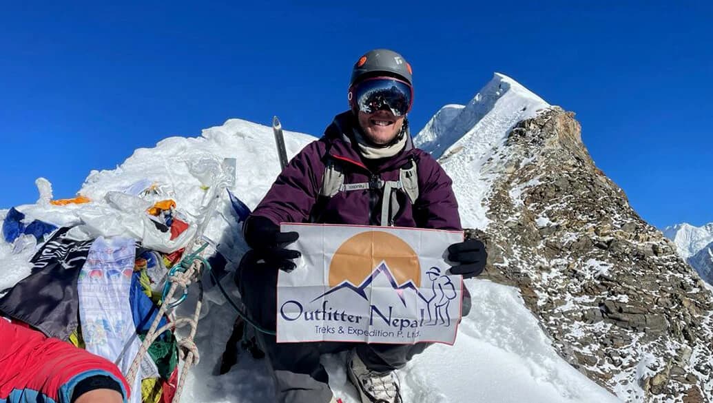 Amphu Lapcha Pass with Island and Mera Peak