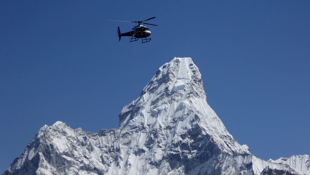 EBC Trek Return Back by Helicopter