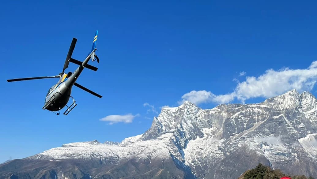 Lobuche to Kathmandu Helicopter Flight