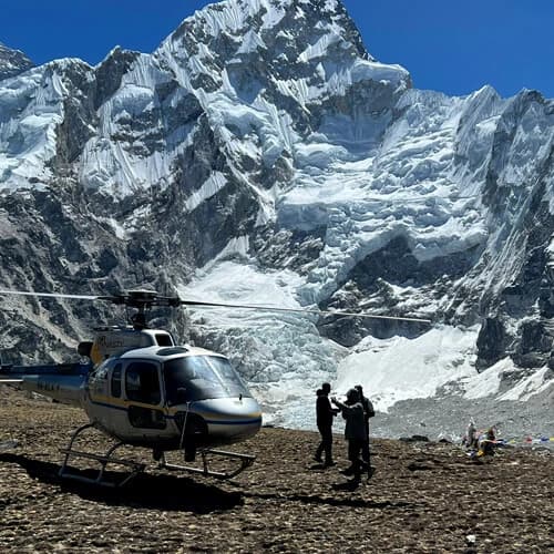 Lobuche to Kathmandu Helicopter Flight