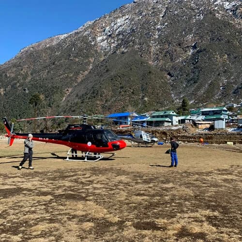 Pheriche to Kathmandu Helicopter Flight